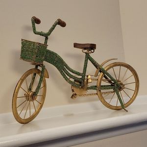 Decorative green bejeweled bicycle